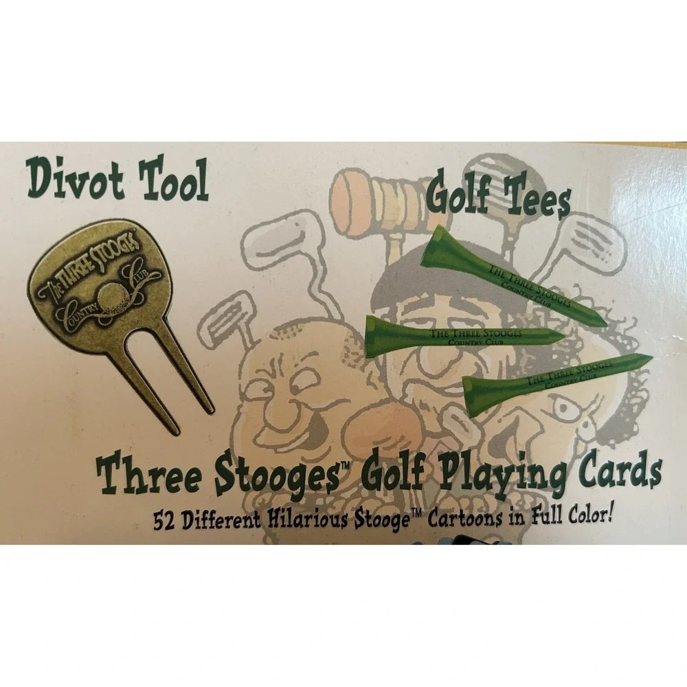 Vintage 1998 Property Of The Three Stooges Country Club‎ Golf Accessory Set
